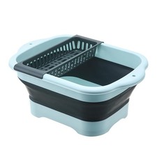 Collapsible Dish Basin with Portable Sink, 11L 2.91 Gallon Collapsible Bucke...