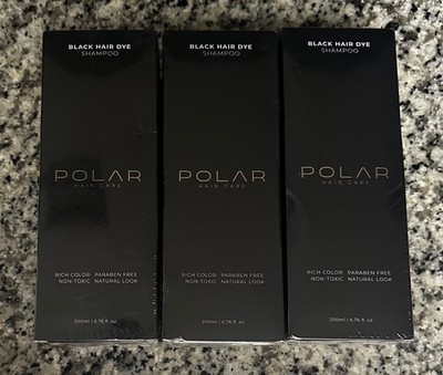 New! Polar Instant Dye Shampoos, Black (All 3!)