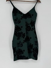 Windsor Velvet Bodycon Whimsigoth Green Black Mini Club Party Tight Baddie Bop