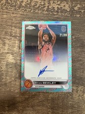 2022-23 Topps Chrome OTE Ryan Bewley Aqua & Red OTE Auto Refractor SP /99