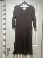 Studio Brown coop neck, fit & flare sweater dress, size M