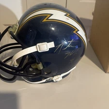 San Diego Chargers Game Used Helmet Auto Natron Means Player Unknown