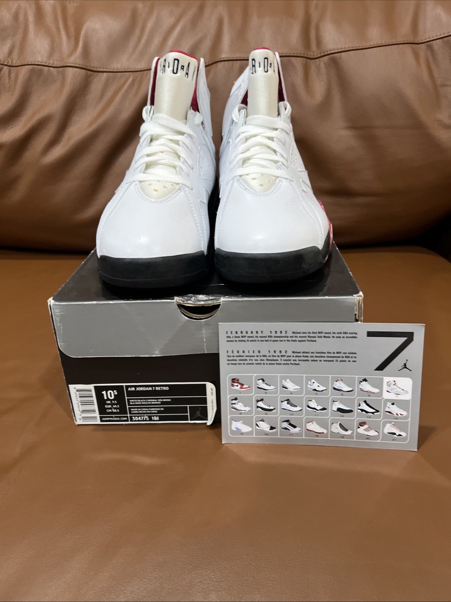 Air Jordan 7 Retro Cardinal 304775-101 Size 10.5 s-l400.jpg main image 4