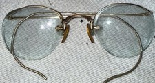 Antique AO American Optical 12K Gold Filled Rimless Eyeglasses Numont Mint Cond