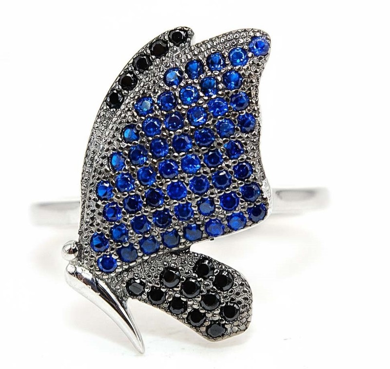 Butterfly 2CT Heat Treated Kyanite 925 Genuine Sterling Silver Ring Sz 8 MM4-6
