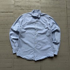 Salvatore Piccolo Napoli Blue Oxford Button Up Dress Shirt Size 16 41