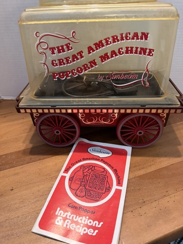 Sunbeam The Great American Popcorn Machine Wagon 1976 Corn Popper - Vintage