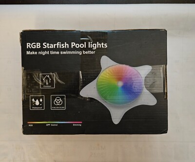 1Pck RGB starfish pool light LED Water Garden Wireless Remote Waterproof BRIGHT!
