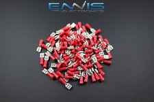 18-22 GAUGE 100 PK VINYL RED QUICK DISCONNECT FEMALE .205 TERMINAL CONNECTOR