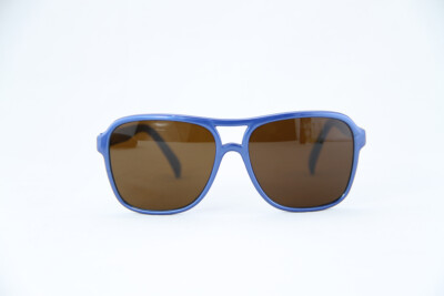 Vintage Vuarnet 003D Small Blue Gypsy Sunglasses PX5000 Brown lens
