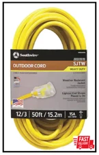 50 ft. 12/3 sjtw hi-visibility outdoor heavy-duty extension cord with power li