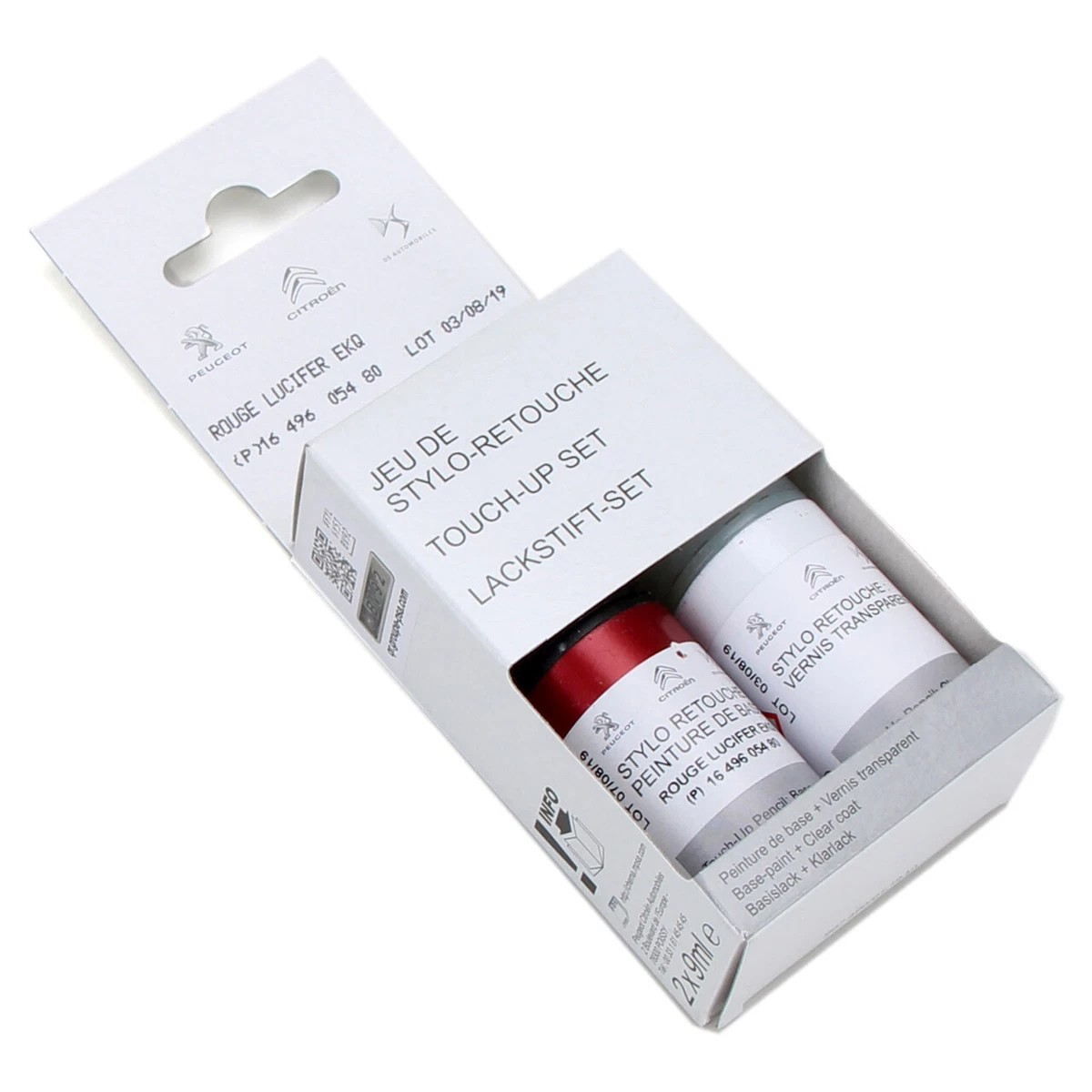 ORIGINAL PSA Lackstift Set ROT Luzifer EKQ + 12ml Klarlack 