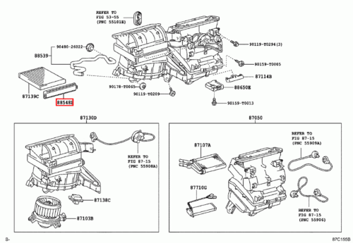 Genuine Hilux TGN10 KUN36 KUN35 KUN26 KUN25 AC A/C Pollen Cabin Air Filter Door - Picture 9 of 20