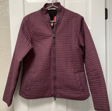 Exofficio Primaloft Quilted Full Zip Logic Jacket Burgundy Size L Msrp $164