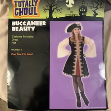 Lady Pirate 'BUCCANEER BEAUTY' HALLOWEEN COSTUME One Size Fits Most Dress / Hat