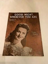 1944 Good Night Wherever You Are Sheet Music by Ginny Simms