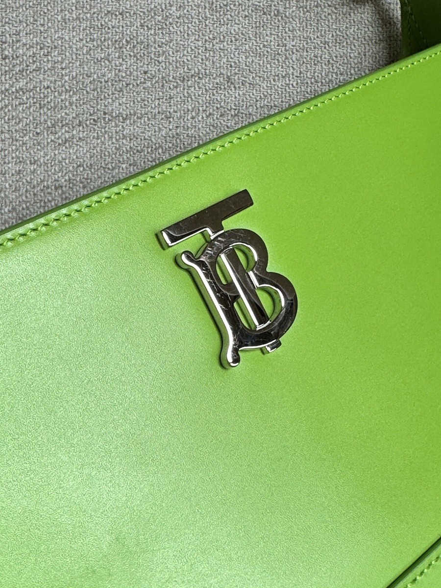 Burberry Green Smooth Calfskin Medium Logo TB Shoulder Bag $1640