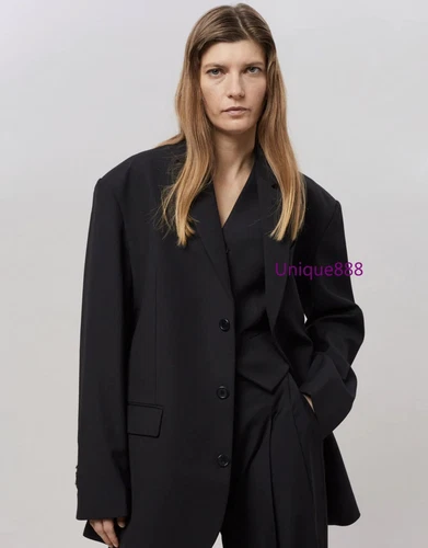 Nili Lotan Damen Herbst Schurwollmischung lockere Schulter Freizeit Blazer - Bild 22 von 26