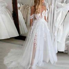 Sweetheart Wedding Dresses leaf Applique Button Sweep Train A-line Bridal Gowns