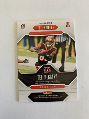 2021 Panini Playbook - Hot Routes Tee Higgins #HR-TEH Gold /149