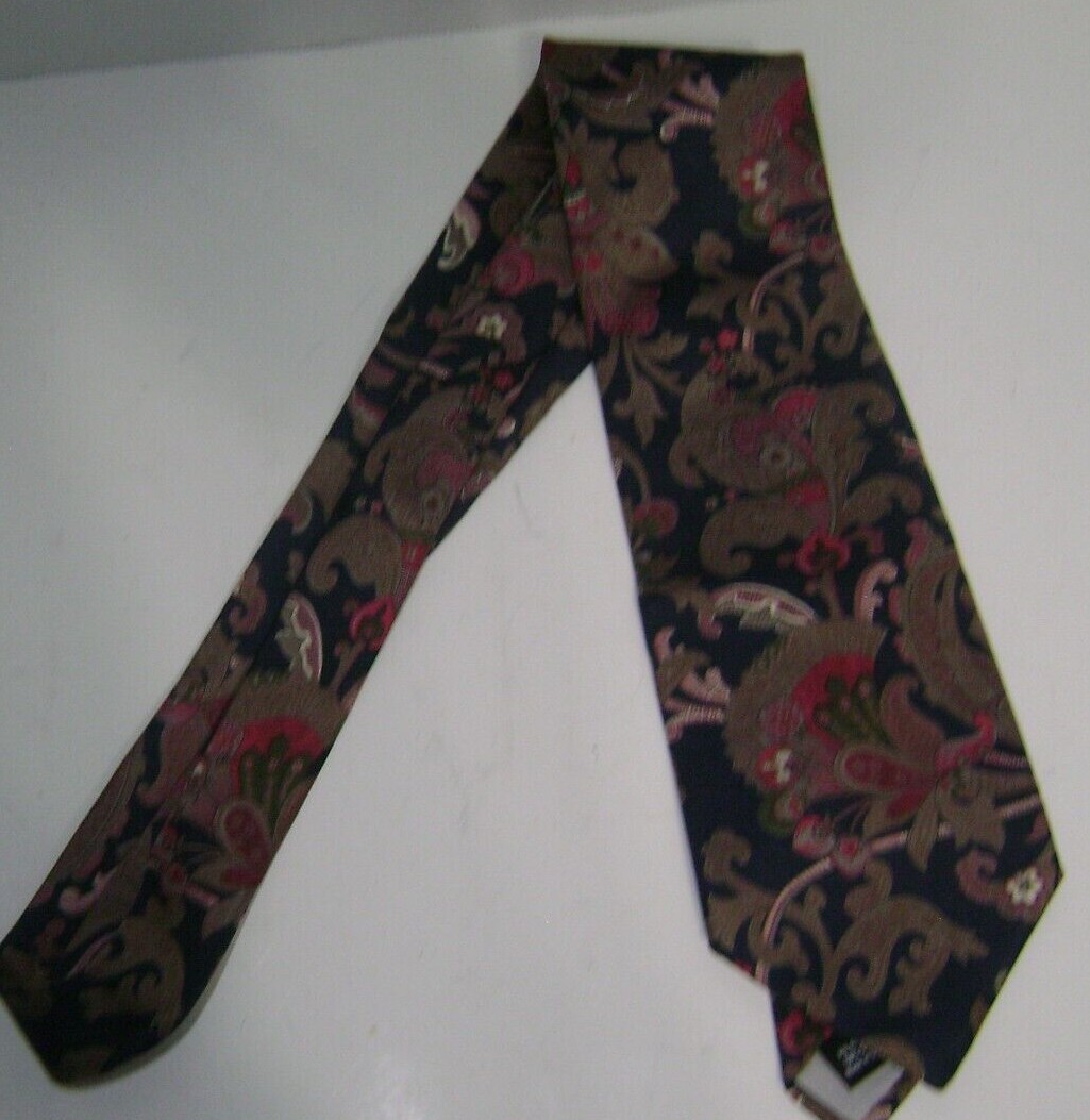 Men's Red Blue Silk Print Tie Necktie Sir Henry (49930) | eBay