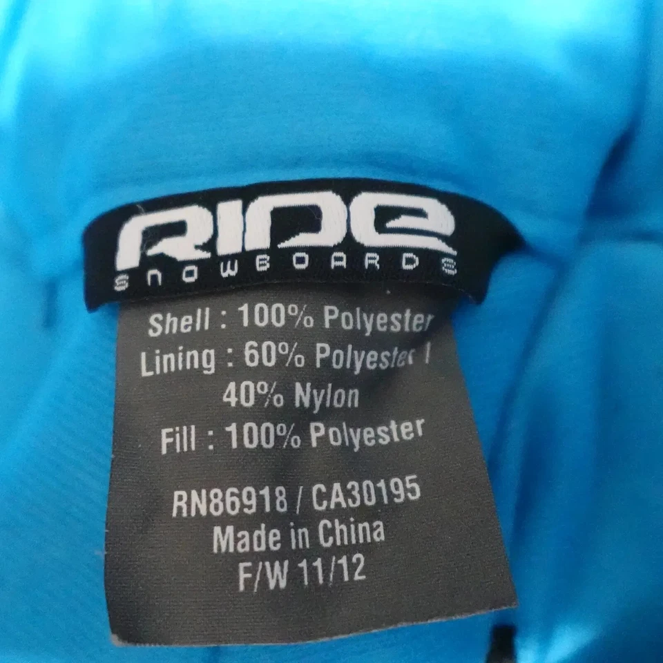 Pantalones Ride Snow Board Niños XL (14-16) Negro y Azul Neón Cintura Ajustable Exterior Foto 2 de 4