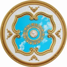 43" ROUND CHANDELIER CEILING MEDALLION LIGHT BLUE SKY FOYER DINING ROOM BEDROOM