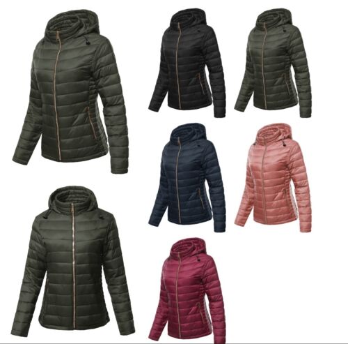 FashionOutfit Women's Winter Quilted Puffer Padded Warm Jacket With Hood - Picture 1 of 31