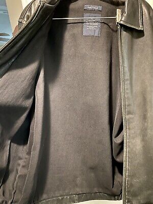 Vintage Retro 1990s Mens Nautica Leather Jacket Size 42 Free Vintage Retro 1990s Mens Nautica Leather Jacket Size 42 Free