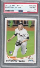 CHRISTIAN YELICH 2013 TOPPS UPDATE TRUE ROOKIE RC #290 PSA 10 GEM MINT