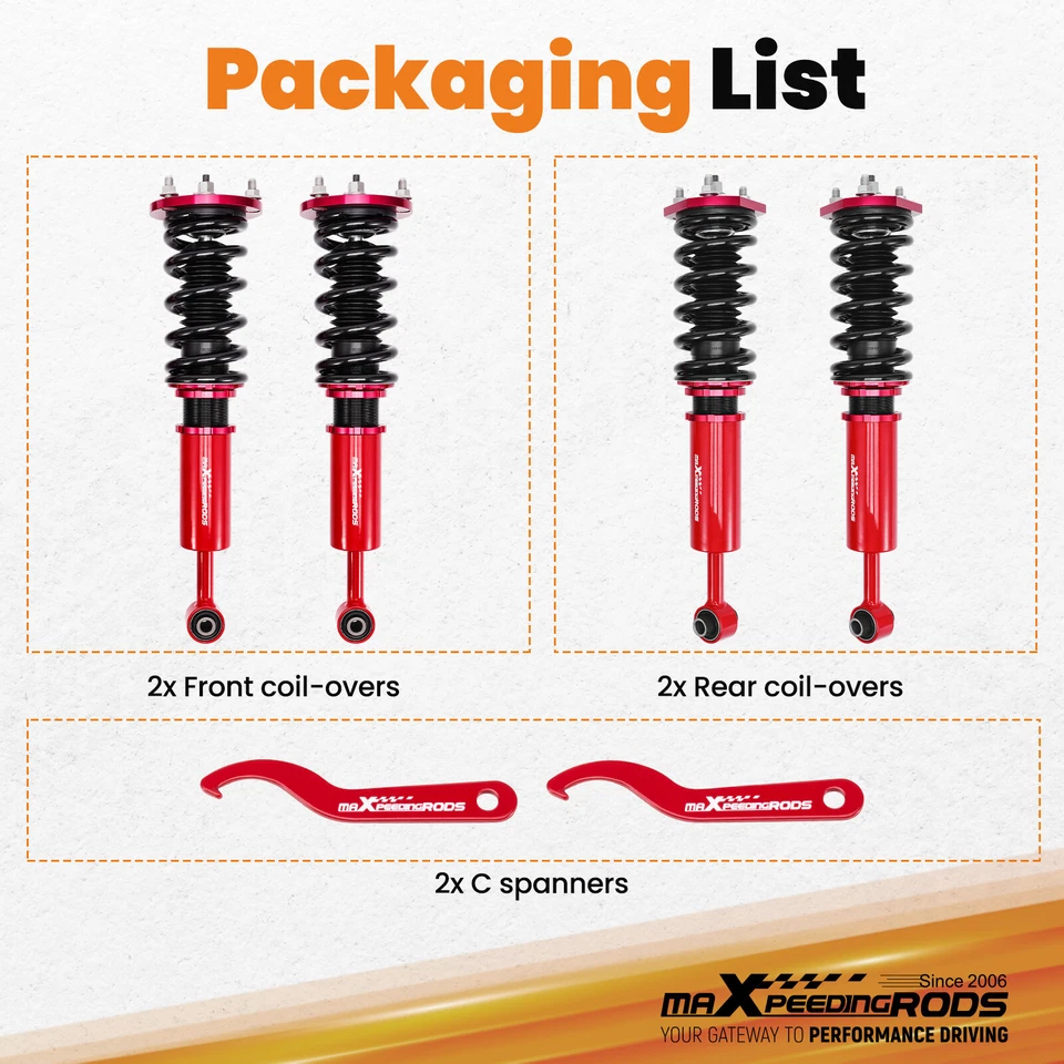 Kits de bobinas MaXpeedingrods para amortiguadores Lexus IS350 IS250 2006-2012 Foto 3 de 4