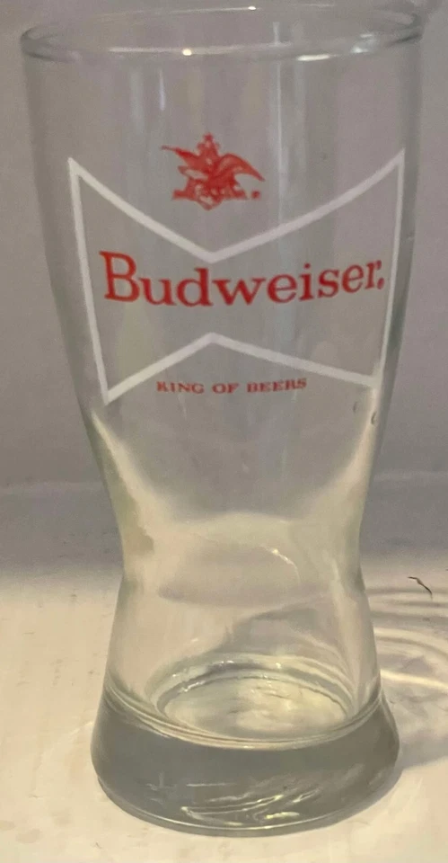 Libbey Budweiser Rey de Cerveza Vasos Pajarita Logo Juego de 4 8oz Foto 3 de 4