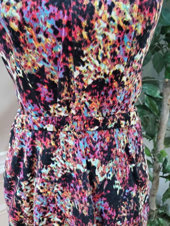 Material Girl 女式多色棉质 V 领无袖及膝连衣裙 XL — 第 3/4 张图片