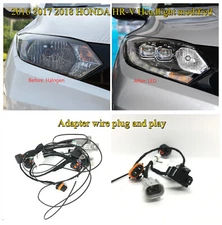 Headlight Adapter Wire For 2016 2017 2018 HONDA HR-V VEZEL Halogen to LED Modify