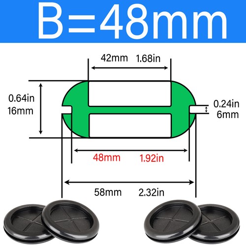 Double Side Blanking Grommets Rubber Closed Grommet - Blind Hole White Black - Picture 22 of 49