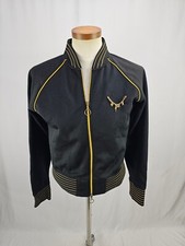 Hurly Women's Black and Gold Full Zip Track Jacket L