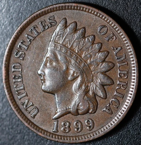 1899 INDIAN HEAD CENT - With LIBERTY & DIAMONDS - XF EF