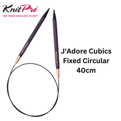 KnitPro J'Adore Cubics Fixed Circular Needles 40cm: Sizes: 3mm-8mm Knitting