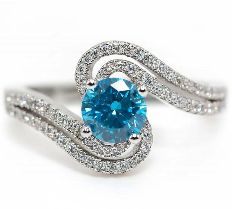 1CT Heat Treated Blue Topaz 925 Sterling Silver Ring Jewelry Sz 7 MM5-4
