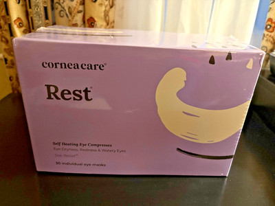 CORNEA CARE Rest Self-Heating Eye Compresses | Dry Eye Relief Relax NEW 30 Count