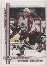 2000 ITG Be A Player Memorabilia Ruby Fall Expo 00 9/10 Sandis Ozolinsh #118 0c3