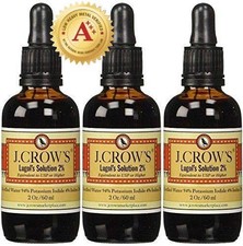 J.CROW'S Lugol's Solution of Iodine 2 2 oz Three Pack 3 Bottles 