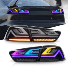 Rgb Led Tail Lights For Mitsubishi Lancer Evo X 2008-2017 Animation Rear Lamps