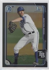 2015 Bowman Draft Chrome Asia Exclusive Black Refractor Benton Moss #35 c5r