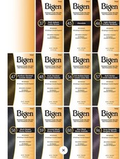  6 Pack Bigen Permanent Powder Hair Color Water Activated Gray Coverage Dye