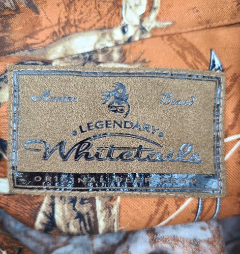 Legendary Whitetails Original Buck Deer Orange Collared Button LS Shirt Men's XL - Picture 9 of 11