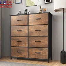 Wooden Dresser 8 Drawer Storage Organizer Modern Furniture Easy Assembly New