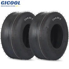 GICOOL 2Pk 11x4.00-5 Zero Turn Lawn Mower Tire, 11x4-5 Smooth Tubeless Tyres