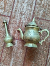 Vintage Brass Teapot and Pitcher Set – Elegant Antique Home Decor Collectible