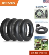 Durable 15 Inch Tire & Inner Tube Set 4.80/4.00-8 for Utility Carts - 2 Pack